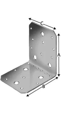 Productafbeelding van Winkelverbinder zonder ribben, 103x103x90x3,0, type AB 105