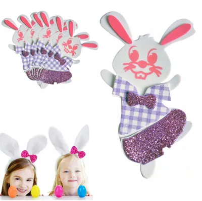 Produktbild von Artmaker Kreativ-Set Ostern Schaumstoff-Hasen 6 Stück DIY