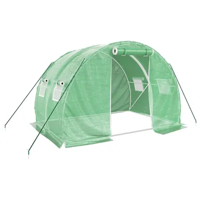 Produktbild von Gewächshaus mit Stahlrahmen Grün 6 m² 3x2x2 m
