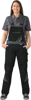Produktbild von Größe 38 Damen Planam Highline Damen Latzhose schwarz schiefer zink Modell 2719