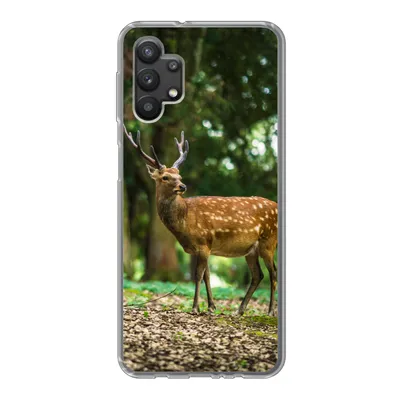 Produktbild von MuchoWow® Handyhülle Schutzhülle Hülle für Samsung Galaxy A32 5G Rotwild - Wald - Tier Silikon Softcase Handy Hülle - Softcase