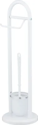 Produktbild von WENKO Stand WC Garnitur SIENA Toiletten Papier Bürsten Klo Halter Weiß Bad Gäste