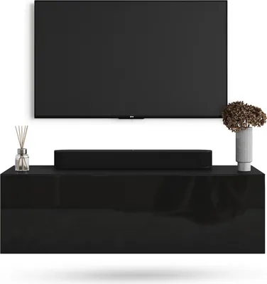 Produktbild von WEST TV Schrank 100 cm Fernsehtisch Sideboard, hängend oder stehend TV Möbel