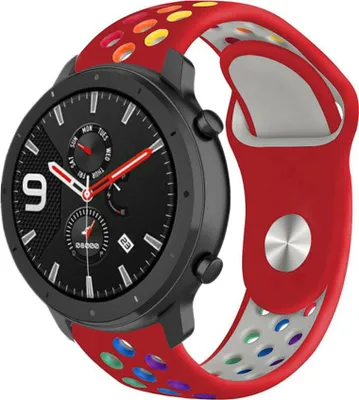 Produktbild von Strap-it Xiaomi Amazfit GTR Sportarmband (Buntes Rot)