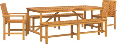 Produktbild von Garten Essgruppe 5 pcs Braun Massivholz Akazie