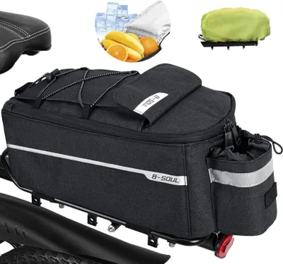 Produktbild von FINEW Fahrrad Gepäckträgertasche 10L Isoliertasche Wasserdicht Schwarz