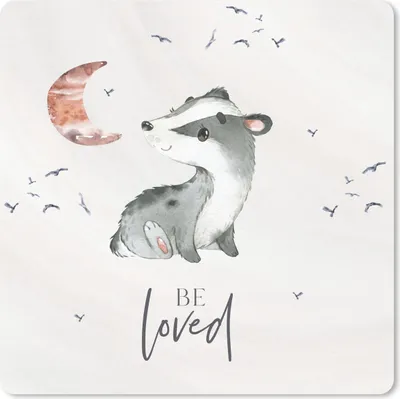 Produktbild von MuchoWow® Mauspad Mousepad Zitate - Geliebt werden - Sprichwörter - Kind - Jungen - Mädchen - Aquarell 20x20 cm - Mousepads - Maus Mat - Pad - Mausunterlage - Desk Mat - Bureauartikeln