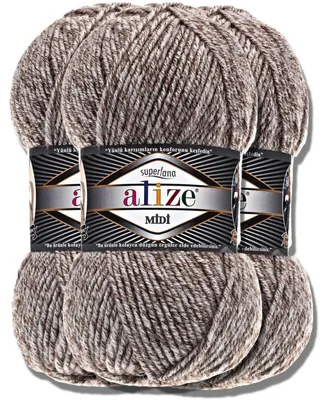 Zdjęcie produktu dla Alize Superlana Midi, włóczka, 3 motki po 100g, kolor uniwersalny, do szydełkowania i robienia na drutach (803)