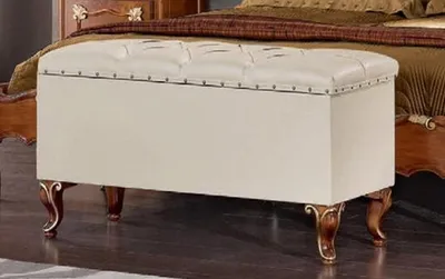 Produktbild von Hocker Design Holz Italienische Möbel Luxus Wohnzimmer Fußhocker Stile Elisa Neu