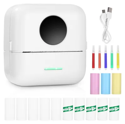 Immagine prodotto di Stampante termica tascabile - Bluetooth wireless - 200 DPI - Batteria 1200 mAh - Con 13 rotoli di carta