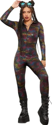 Produktbild von Fever Miss Whiplash Geometric Print Catsuit