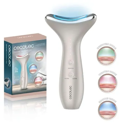 Imagen del producto de Cecotec Dispositivo de tonificación facial eléctrico FaceCare Face&Neck Pro. Para rostro y cuello, diseño ergonómico y cabezal de aluminio, 3 modos