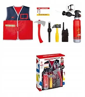 Imagen del producto de Kit de bomberos para niños: incluye extintor y accesorios, además de un disfraz