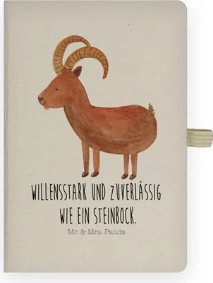 Produktbild von Mr. & Mrs. Panda Hardcover Notizbuch A4 Sternzeichen Steinbock - Transparent - Geschenk, Tagebuch, Geburtstag Dezember, Steinböcke, Bock, Skizzenbuch, Journal, Ziege