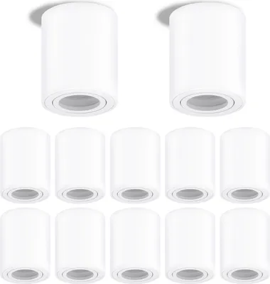 Produktbild von Oktaplex 12 Stück Aufbauspotrahmen GU10 / LED-Module weiß Deckenstrahler