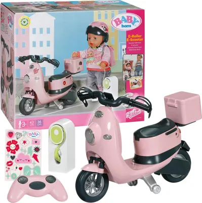 Obrázok produktu pre BABY born @ E-Scooter, motorka pre bábiku, 3 rok / roky, Vyžadované batérie