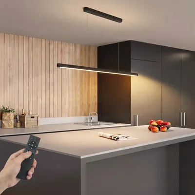 Produktbild von HOMCOM LED Pendelleuchte 114 cm dimmbar höhenverstellbar mit Fernbedienung