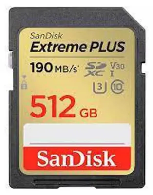 Produktbild von SanDisk Extreme PLUS 512GB SDXC 190MB/s UHS-I (SDSDXWV-512G-GNCIN)