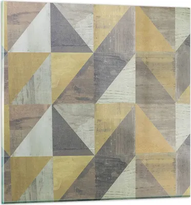 Produktbild von Bilder auf glas - Einteilig - Abstraktion Geometrisch Dreiecke - 30x30cm - Glasbilder - Wandbilder - Bilder - Wanddekoration aus Glas - Glas Bilder - Wandbild auf Glas - GAC30x30-4884