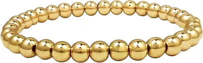 Produktbild von Mode Einfache Goldene Perlen Armband Männer Frauen Elastische Perlen Armreif Partei Schmuck Geschenk Täglichen Outfit Zubehör