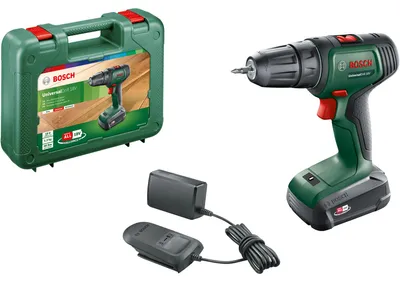 Obrázek produktu pro Bosch UniversalDrill 18V, Vrtačka s pistolovým držadlem, Rychloupínací, Černá, Zelená, 1 cm, 1450 ot/min, 3 cm