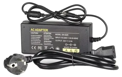 Obrázek produktu pro Napájecí adaptér, výstup 52 V, proud 2,5 A, zástrčka EU