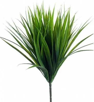 Produktbild von artplants.de Künstliches Schilfgras auf Steckstab, grün, 35cm - Kunstgras - Kunstpflanze - Kunststoff Gras