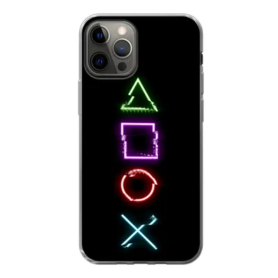 Produktbild von MuchoWow® Handyhülle Schutzhülle Hülle für iPhone 12 Pro Spiele - Controller - Neon Silikon Softcase Handy Hülle - Abdeckung