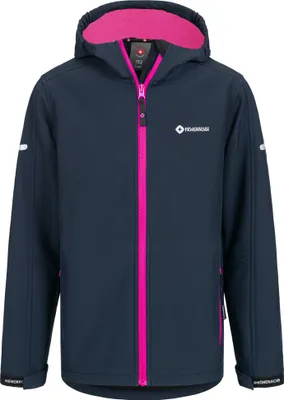 Produktbild von Höhenhorn Cledo Kinder Softshelljacke Kids Dunkelblau/Pink Gr. 104