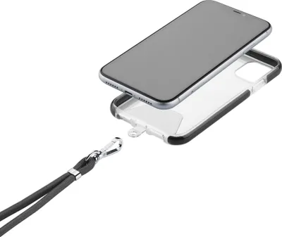 Produktbild von Cellularline Universal Lace Universelles Umhängeband für Smartphones, Umhängegurt, Schwarz, Stoff, China, Universal, 6 mm