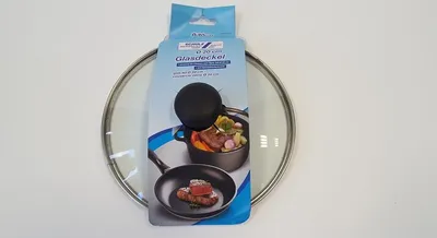 Produktbild von TOP Glasdeckel Topfdeckel Pfannendeckel Kochtopfdeckel mit Edelstahlrand 20 cm