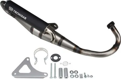 Produktbild von Sport Auspuff Tecnigas "Next R" für Piaggio liegend TPH NRG Zip / Gilera Runner Stalker / Aprilia SR Scarabeo Sport City