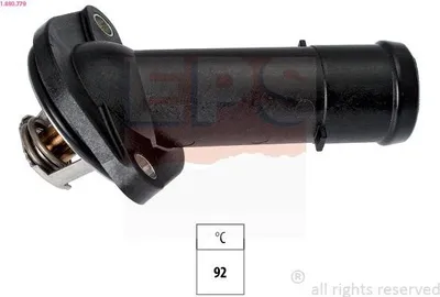 Produktbild von EPS Thermostat Kühlmittel 92°C für VW GOLF VI (5K1) Polo Schrägheck (6R1, 6C1) Passat Variant (3C5) GOLF PLUS (5M1, 521) für AUDI A3 Sportback (8PA)