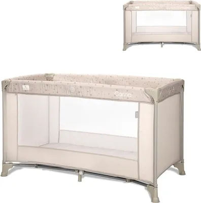 Produktbild von Lorelli Carina Reisebett 1 Ebene 120x60 – faltbar, Matratze & Tragetasche, Mesh-Seiten, Seiteneinstieg mit Reißverschluss