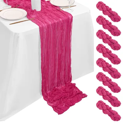 Produktbild von Set von 8 Rosa Tischdecken für Hochzeiten und Festlichkeiten