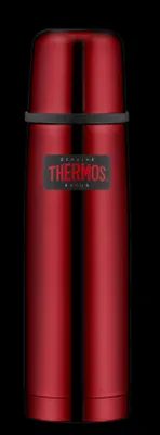 Image de THERMOS : Bouteille isotherme légère et compacte pour boissons. Capacité : 0,5 litre. Couleur : rouge cerise, finition polie. Référence : HAN 4019248050. Code EAN : 5010576956828