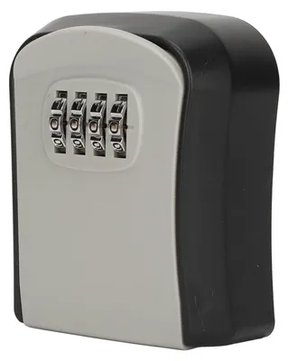 Image de Boîtier de sécurité à combinaison, pour montage mural, boîte de rangement de clés, idéal pour la maison (gris)