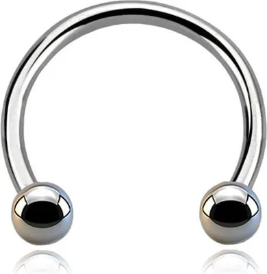 Produktbild von viva-adorno 1,2 x 6 x 3mm Titan G23 Hufeisen Lippenpiercing Nasenpiercing Helix Ohr Piercing Septum Z566