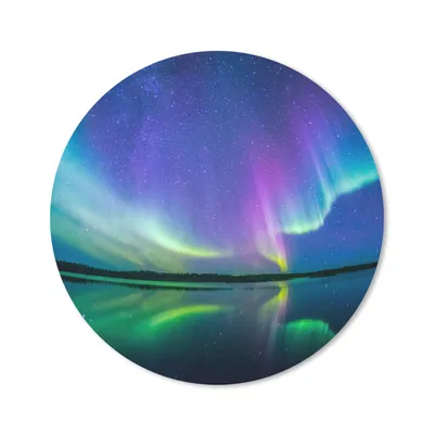 Produktbild von MuchoWow® Mauspad Mousepad Nordlicht - Sternenhimmel - Reflexion 50x50 cm - Mousepads - Maus Mat - Pad - Mausunterlage - Vinyl