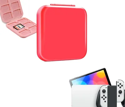 Produktbild von Kassettenhalter - Spielehalter - Aufbewahrungsbox - Kassettenbox - Zubehör passend für Nintendo Switch - Rot