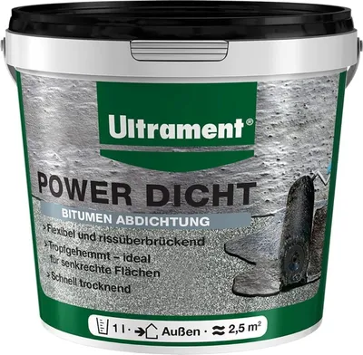 Produktbild von ULTRAMENT Power Dicht, Schwarz, 1 Ltr