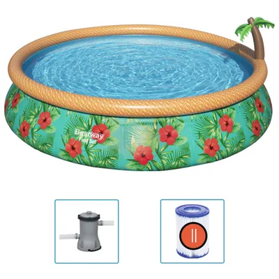 Produktbild von Bestway Fast Set Pool Aufblasbar Paradise Palms 457x84 cm