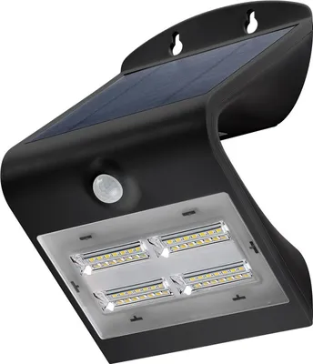 Produktbild von goobay LED Solar Wandleuchte mit Bewegungsmelder 3,2 W schwarz