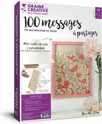 Zdjęcie produktu dla Drewniana ramka do personalizacji 30 x 42 cm - 100 serduszek