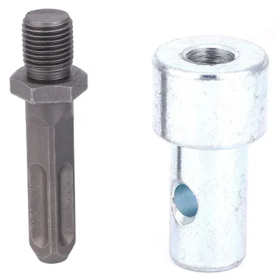 Imagen del producto de Adaptador cuadrado de 4 brocas para taladro de percusión, utilizado para conectar taladros de impacto a herramientas de perforación de tierra