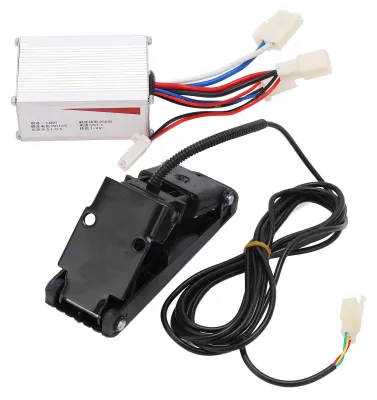 Produktbild von 12V 250W Aluminiumlegierung gebürsteter Geschwindigkeitsregler Beschleuniger Fußpedalsatz für Elektrofahrräder Dreiräder Motorräder