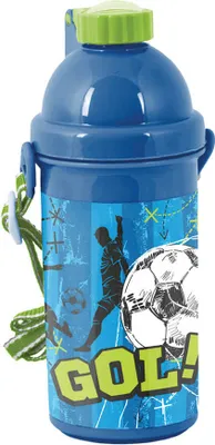 Produktbild von PASO Trinkflasche Getränkflasche Wasserflasche FUßBALL leicht bunt Kinder Jungen