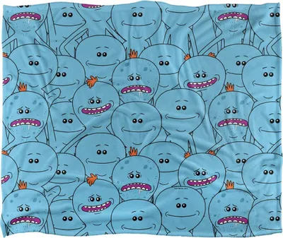 Immagine prodotto di Rick And Morty - Coperta di folla, setosa, supermorbida TV23686 (taglia unica) (Blu/Nero)