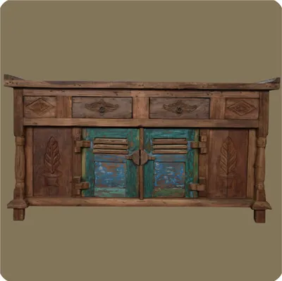 Produktbild von Massivholz-Kommode "Java" aus Alt-Teakholz I Stil: Vintage - Boho - Shabby I Modell 3 I Simandra