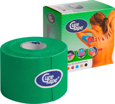 Produktbild von Cure Tape Kinesiologie Tape Sporttape Sport Physiotape wasserfest 5 m x 5cm grün